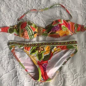 Trina Turk two piece bathing suit size 8.